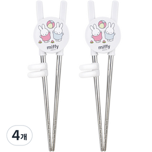 미피 교정용 젓가락, 화이트, 4개