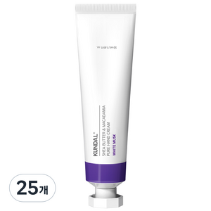쿤달 시어버터 앤 마카다미아 퓨어 핸드크림 화이트머스크향, 50ml, 25개