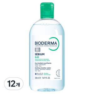 바이오더마 세비엄 H2O 클렌징 워터, 500ml, 12개