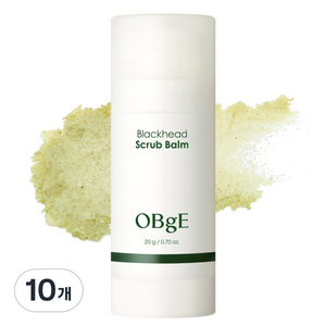 OBge 블랙헤드 스틱 스크럽 밤, 20g, 10개, 1개입