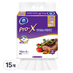 빈다 Pro-X 3겹 걸어쓰는 키친타월, 164매, 15개