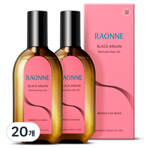 라온느 블랙 아르간 퍼퓸 헤어오일 에센스 모로칸 로즈, 100ml, 20개