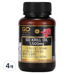 고헬씨 고 크릴오일 45g, 30정, 4개