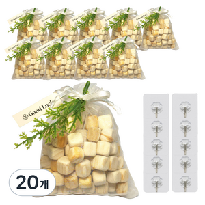 비스트 굳럭 당구큐장 편백 큐브 주머니 50g, 혼합색상, 20개