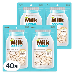 조이펫 강아지 밀크 쿠키 간식, 우유, 100g, 40개