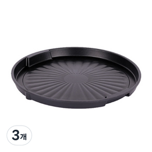 퀸센스 블랙 인덕션 원형 구이팬, 3개, 30cm