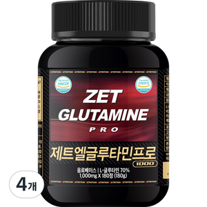 제트리션 제트엘글루타민프로 1000mg, 180정, 4개