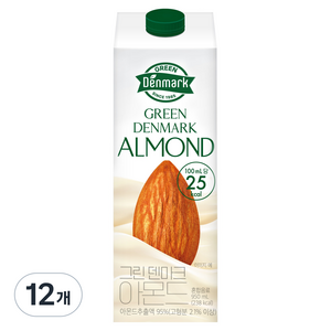 덴마크 그린덴마크 아몬드, 950ml, 12개
