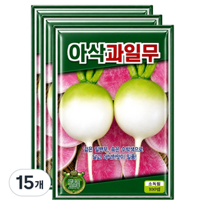 씨앗팜 아삭 과일무 씨앗 100p, 15개