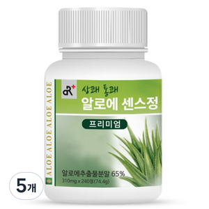 두리농산 상쾌통쾌 알로에 센스정 프리미엄 240정, 74.4g, 5개