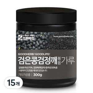 조은약초 프리미엄 검은콩 검은깨 가루, 300g, 15개