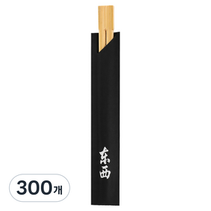 블룸엣홈 일식 한식 도시락용 고급형 젓가락 반포장 검정 21cm, 300개, 1개입