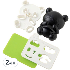 아기팬더 스템프 김 절단기 세트, 혼합색상, 2세트