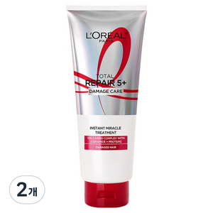 로레알파리 토탈 리페어 5+ 데미지 케어 트리트먼트, 2개, 400ml