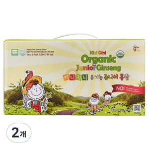 키니지니 유기농 쥬니어 홍삼 20p, 2개, 1.4L