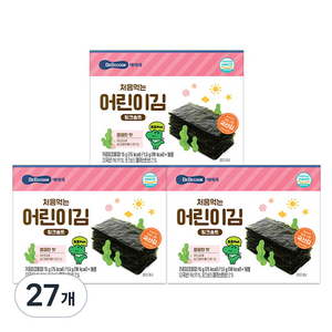 베베쿡 처음 먹는 어린이 김, 15g, 27개, 핑크솔트