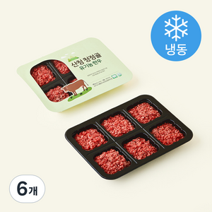 산청 유기농한우 1등급 다짐육 (냉동), 240g(40g*6개), 6개