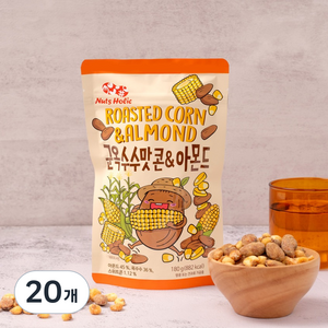 넛츠홀릭 군옥수수맛콘 아몬드, 20개, 180g