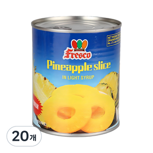 Fresco 파인애플 슬라이스 통조림, 830g, 20개