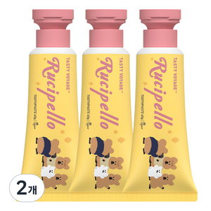 루치펠로 울라울라 어린이 저불소 치약, 60g, 3개입, 2개