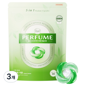 CLA 5 in 1 퍼퓸 캡슐세제 플라워가든, 40개입, 600g, 3개