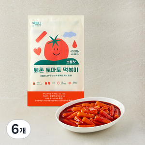 떡찌니 퇴촌 토마토 떡볶이 보통맛 2인분 (쌀떡), 420g, 6개