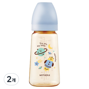 마더케이 베이직 PPSU 우주 젖병, 블루, 280ml, 2개