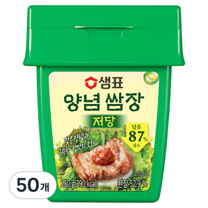 샘표 저당 양념쌈장, 250g, 50개