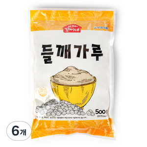 우영식품 아따꼬씨네 들깨가루, 500g, 6개