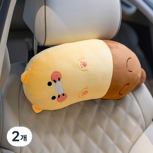 리튬포어스 카카오프렌즈 발라당 차량용 목쿠션, 춘식이, 2개