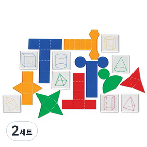 러닝리소스 투명다면체 전개도 모형 LER0910, 2세트, 16피스