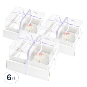뮤니드 그레이스 쇼케이스 리본 용돈 선물상자 + 용돈봉투, 화이트(선물상자), 퍼플(리본), 6개