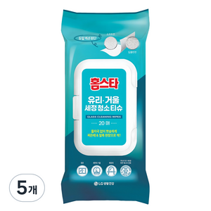 홈스타 유리 거울 세정 청소 티슈 20p, 5개