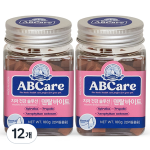 에이비씨케어 반려동물 바이트 영양제, 180g, 구강/치석관리, 12개