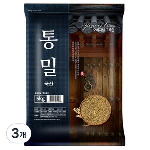 오리지널그레인 국내산 통밀, 5kg, 3개