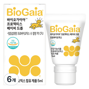 바이오가이아 프로텍티스 베이비 드롭 프로바이오틱스, 5ml, 6개