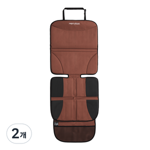 메리본 카시트 보호매트 논슬립 ISOFIX 설치가능, 멜란지 브라운, 2개
