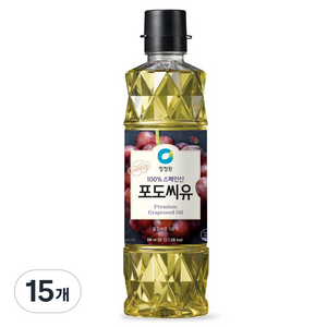 청정원 포도씨유, 900ml, 15개