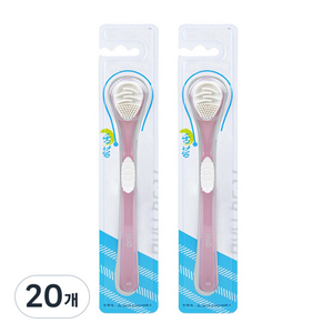 메디치트 양면 브러쉬 혀클리너 분홍, 50g, 20개
