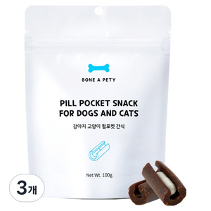 본아페티 반려동물 필포켓 애견 간식 50p, 3개, 100g, 닭고기
