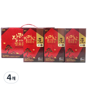 웅진식품 장쾌삼 발효홍삼 활력원 선물세트, 2.4L, 4개