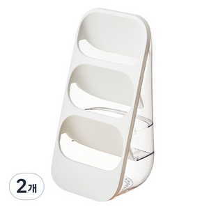 쿠쏘 멀티 수납 디자인 수저통, 2개, 화이트