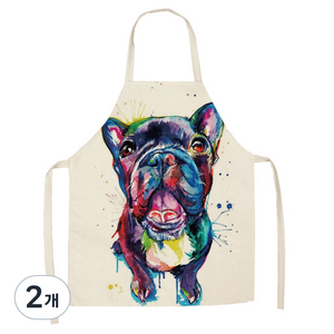 올나인 에이홉 doggy 일러스트 앞치마 47 x 38 cm, IT-17, 2개