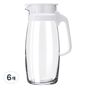 리비 세레노 피처/물병, 화이트, 1.2L, 6개