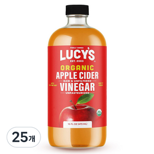 LUCYS 유기농 사과식초, 473ml, 25개
