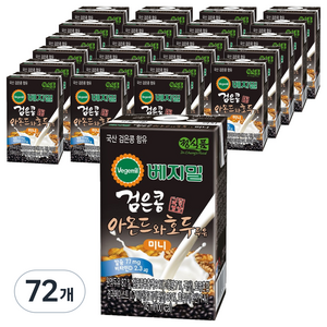 베지밀 검은콩 아몬드와 호두 두유 미니, 145ml, 72개