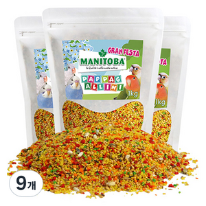 마니토바 파파알리니 모든 새 유산균 사료 4153, 1kg, 9개