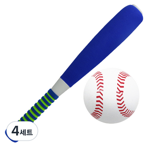아가플러스 컬러 소프트 폼 야구배트 세트, 랜덤발송(야구배트), 4세트