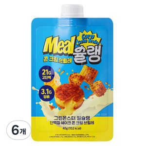 그린몬스터 밀슐랭 단백질 쉐이크 콘 크림 브륄레, 40g, 6개