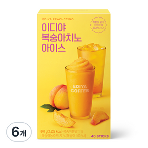 이디야 복숭아 치노 아이스티 분말, 16g, 40개입, 6개